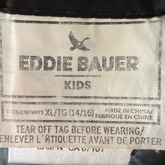 Eddie Bauer Boys Reversible Winter Fleece Lined Jacket Size XL - Picture 8 of 8
